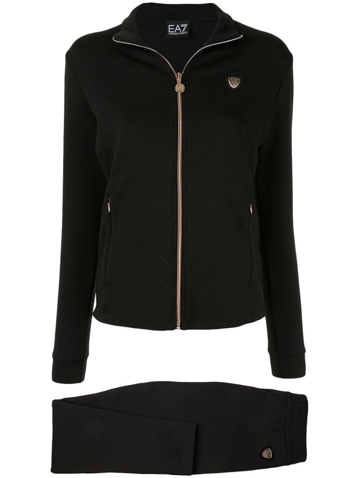 Ea7 Emporio Armani Logo Tracksuit Set - Black