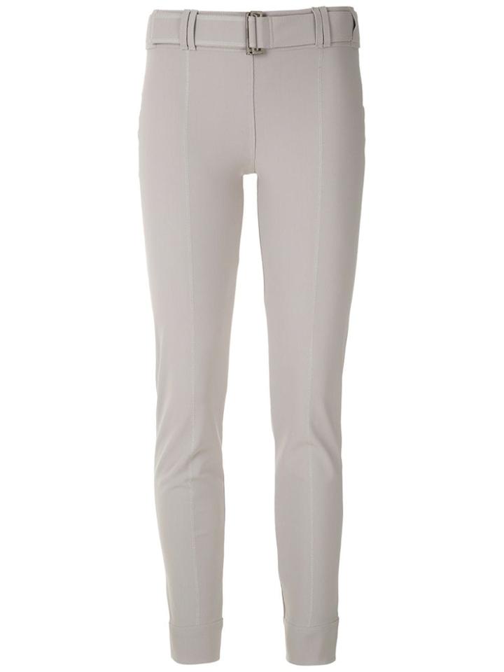 Gloria Coelho Belted Cropped Trousers - Grey