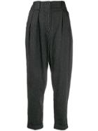 Iro High Waisted Pinstripe Trousers - Grey
