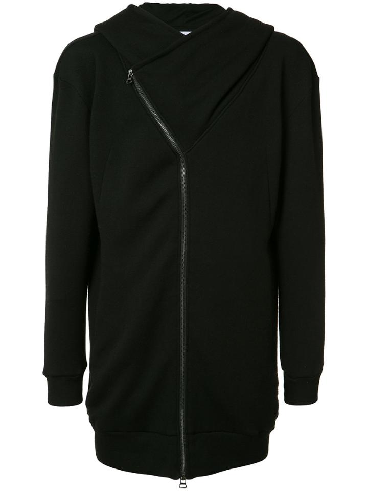 Private Stock Zipped Hooded Coat - Black