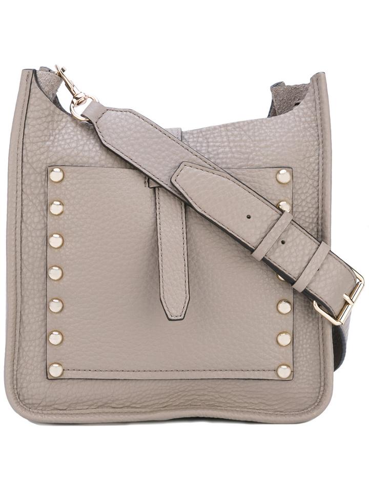 Rebecca Minkoff - Stud Detail Shoulder Bag - Women - Leather - One Size, Nude/neutrals, Leather