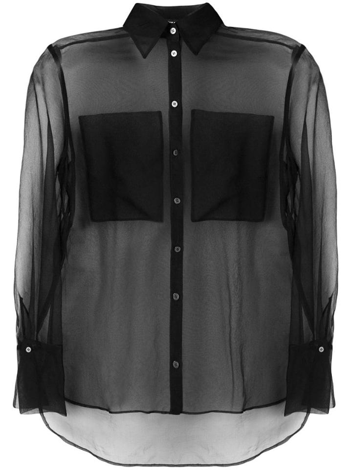 Luisa Cerano Sheer Shirt - Black