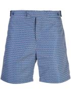 Frescobol Carioca Geometric Tailored Shorts - Blue