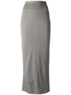 Rick Owens Coda Mxi Skirt, Women's, Size: 44, Grey, Acetate/viscose/cotton/polyamide