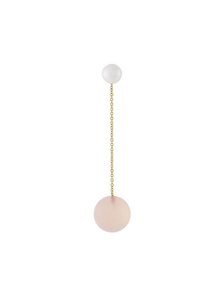 Delfina Delettrez Virus Rose Quartz Earring - Metallic