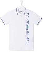 Emporio Armani Kids Logo Polo Shirt - White