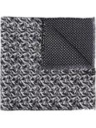 Paul Smith Leaf And Star Print Scarf, Men's, Black, Silk