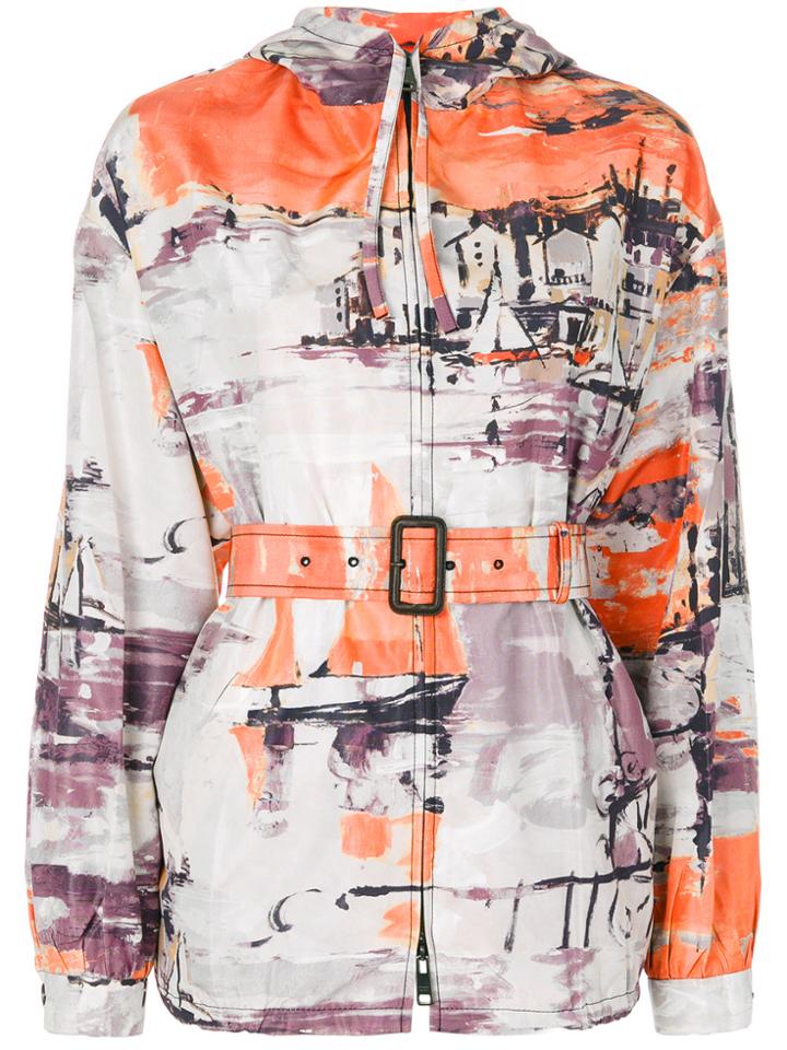 Prada Boat Print Hooded Jacket - Multicolour