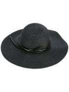 Philip Treacy - Bow Strap Hat - Women - Straw - One Size, Black, Straw