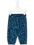Stella Mccartney Kids - Camouflage Print Pipkin Trousers - Kids - Cotton - 12 Mth, Blue