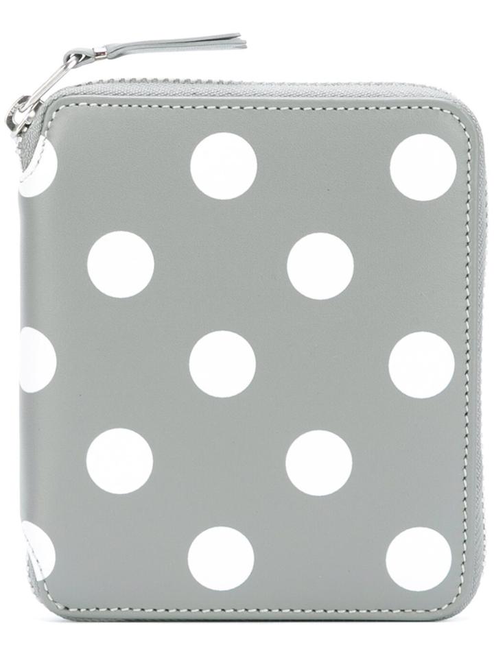 Comme Des Garçons Wallet Polka-dot Zipped Wallet - Grey