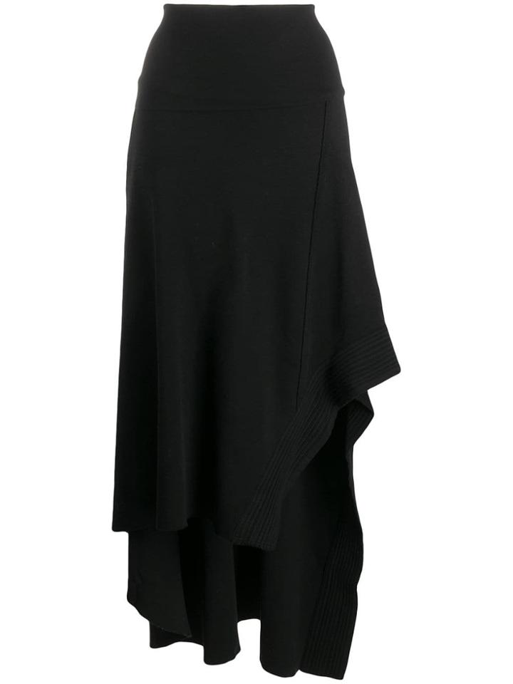 Ilaria Nistri Asymmetric Midi Skirt - Black