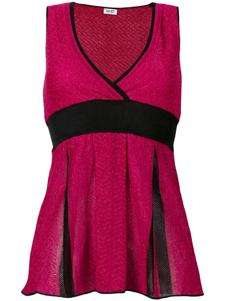Liu Jo Peplum Style Knitted Top - Pink