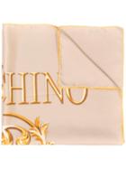 Moschino Logo Question Mark Scarf - Neutrals