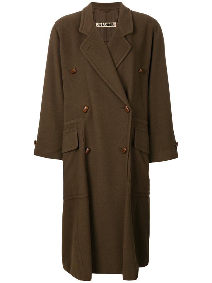 Jil Sander Vintage Double-breasted Coat - Brown