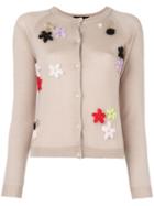 Simone Rocha Flower Cardigan, Women's, Size: Small, Nude/neutrals, Silk/cashmere/merino