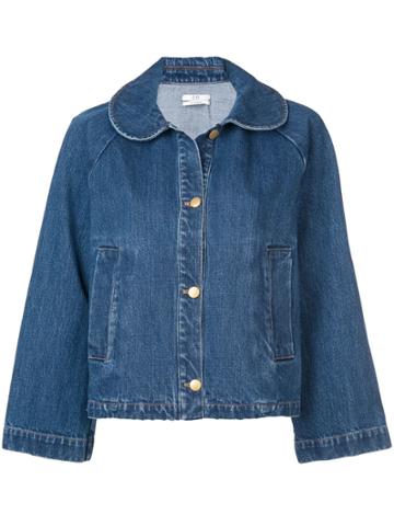 Co Peter Pan Collared Jacket - Blue