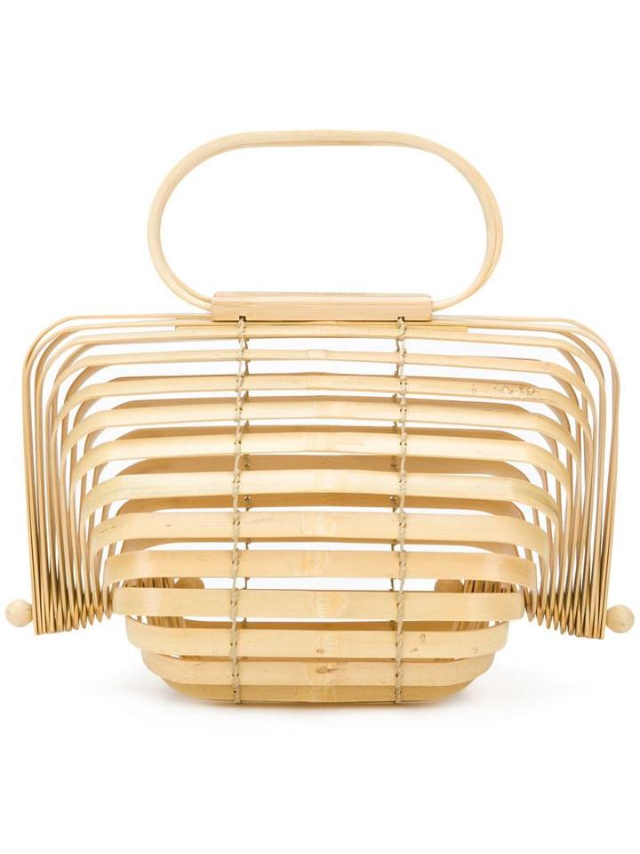 Cult Gaia Bamboo Tote - Neutrals