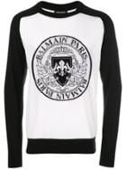 Balmain Logo Crest Sweatshirt - White