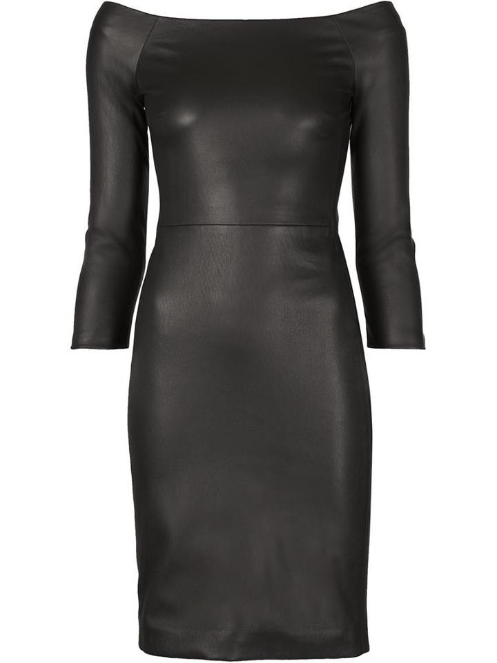 The Row 'hunting' Dress, Women's, Size: 2, Black, Lamb Skin