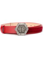 Philipp Plein Quilted Detail Belt - Red