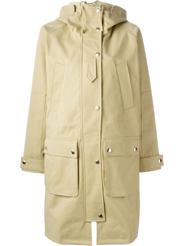 Givenchy Oversize Parka, Women's, Size: 38, Nude/neutrals, Cotton/polyurethane/viscose/polyester