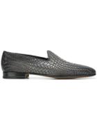 Santoni Faded Woven Loafers - Grey