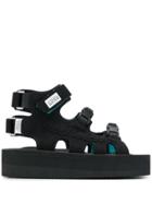 Suicoke Multi-strap Platform Sandals - Black