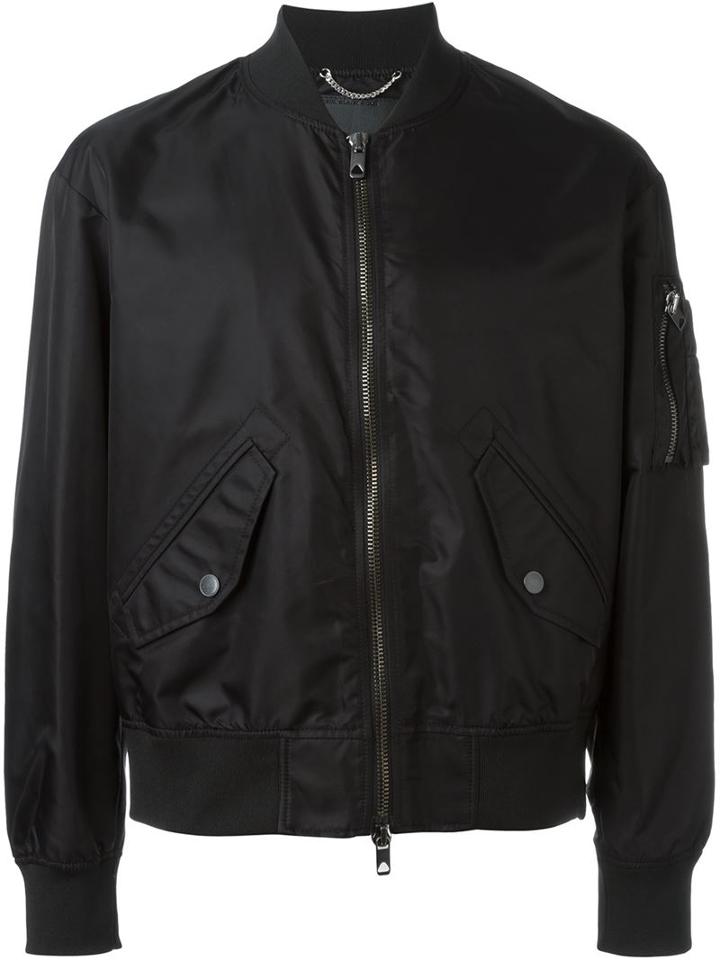Diesel Black Gold Back Print Bomber Jacket, Men's, Size: 48, Nylon/cotton