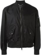 Diesel Black Gold Back Print Bomber Jacket, Men's, Size: 48, Nylon/cotton
