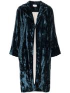 Collina Strada Crushed Velvet Robe - Blue