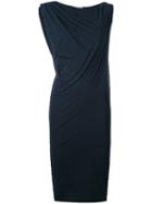 James Perse - One-shoulder Draped Dress - Women - Cotton - 1, Blue, Cotton