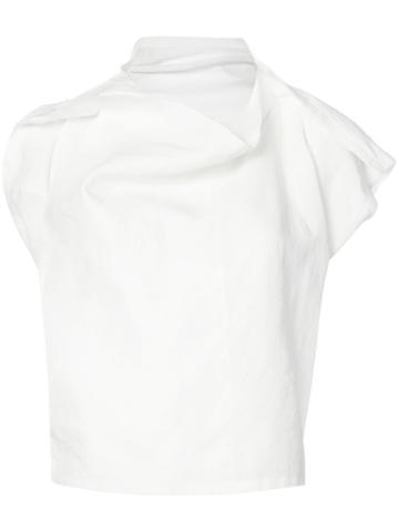 132 5. Issey Miyake Geometric Blouse - White