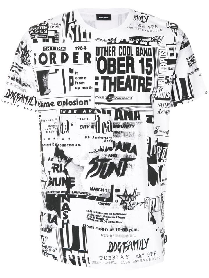 Diesel All Over Print T-shirt - White