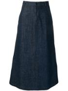 Comme Des Garçons Vintage 1990's Long Denim Skirt - Blue