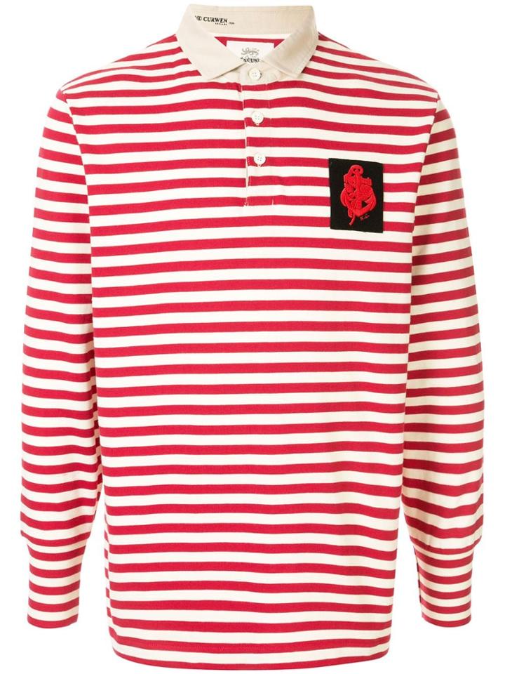 Kent & Curwen Striped Print Polo Shirt - Red