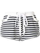 Natasha Zinko Drawstring Stripe Shorts - White