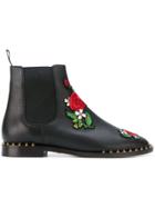 Charlotte Olympia Rose Patch Chelsea Boots - Black