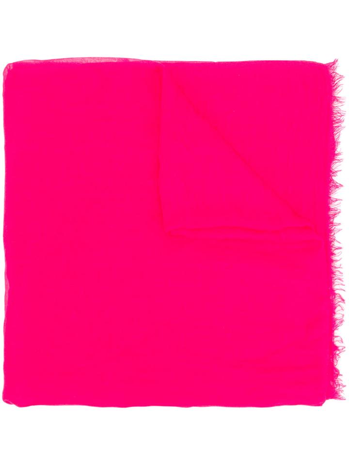 Faliero Sarti Fringed-hem Scarf - Pink & Purple