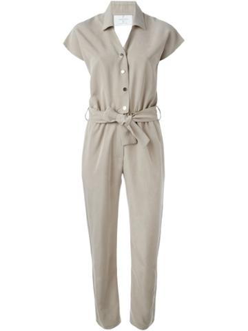 Carolinaritz Belted Shirt Jumpsuit