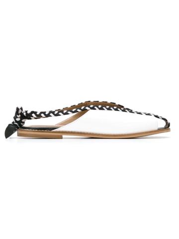 Manolita Leather Sandals - White