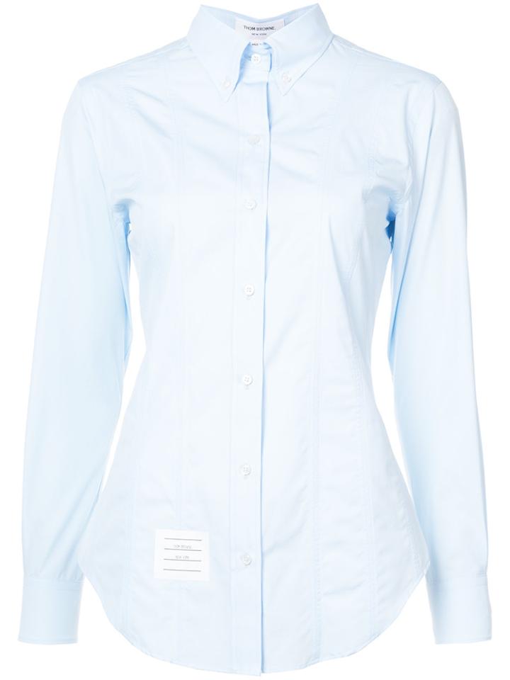 Thom Browne Button Down Corset Shirt - Blue