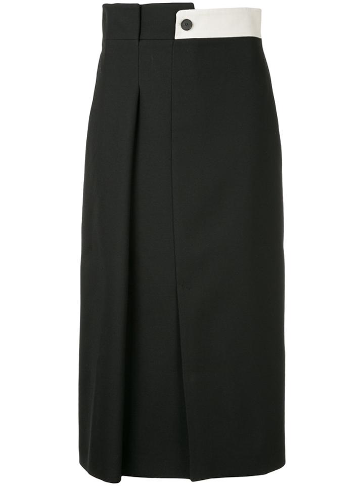 Alexander Mcqueen Pleat Detail Skirt - Black