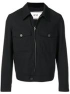 Ami Alexandre Mattiussi Patched Pockets Zipped Jacket - Black