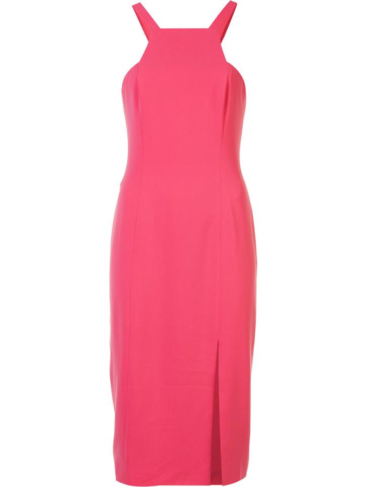 Jay Godfrey Halter-neck Fitted Dress, Women's, Size: 12, Pink/purple, Acetate