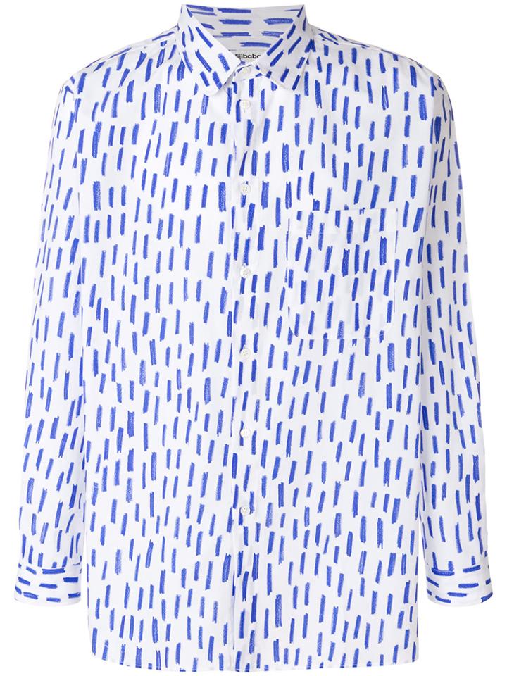 Jijibaba Printed Poplin Shirt - White