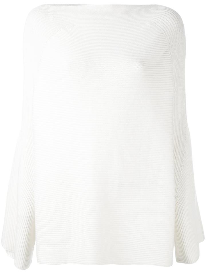 Calvin Klein Collection - Oversized Ribbed Sweater - Women - Cashmere - Xs, Nude/neutrals, Cashmere