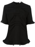 J.w.anderson Ruffle Detail Top, Women's, Size: 10, Black, Polyester/triacetate
