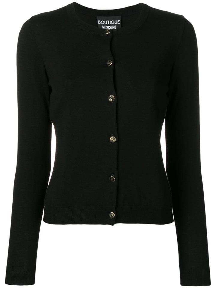 Boutique Moschino Round Neck Cardigan - Black
