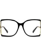 Gucci Eyewear Occhiali Quadrati In Acetato E Metallo - Black